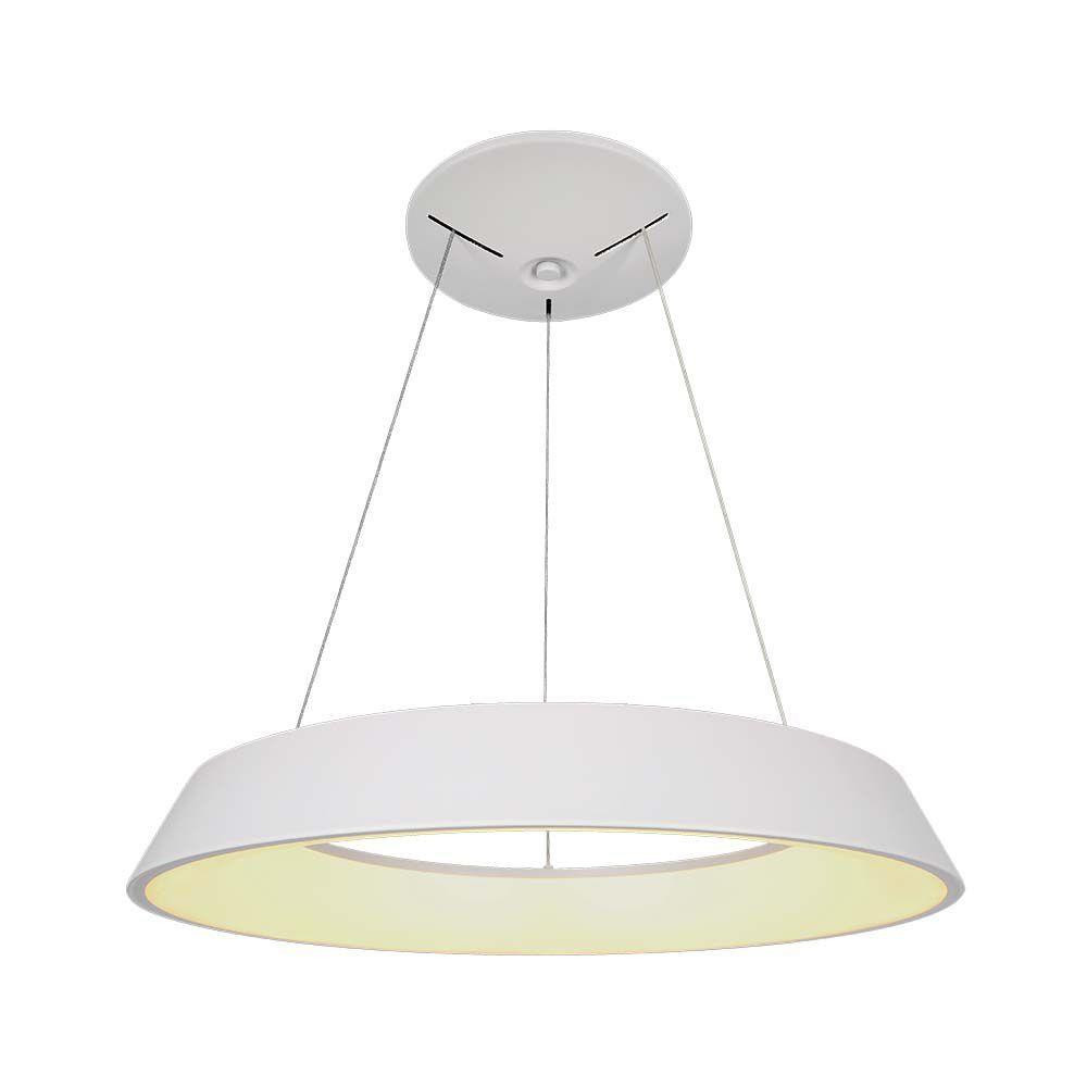 Lampa wisząca VT-7755 biała LED 1x48W Ciepła biel 5000lm V-TAC