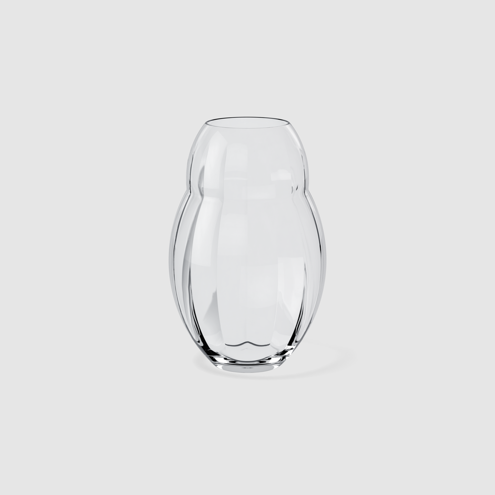 Rose Garden Vase - Clear, 5.1'' x 7.9'', crystal glass