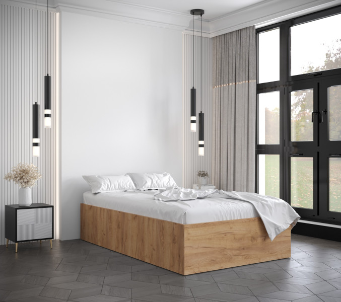 Łóżko hotelowe do sypialni pojedyńcze Bella 90x200