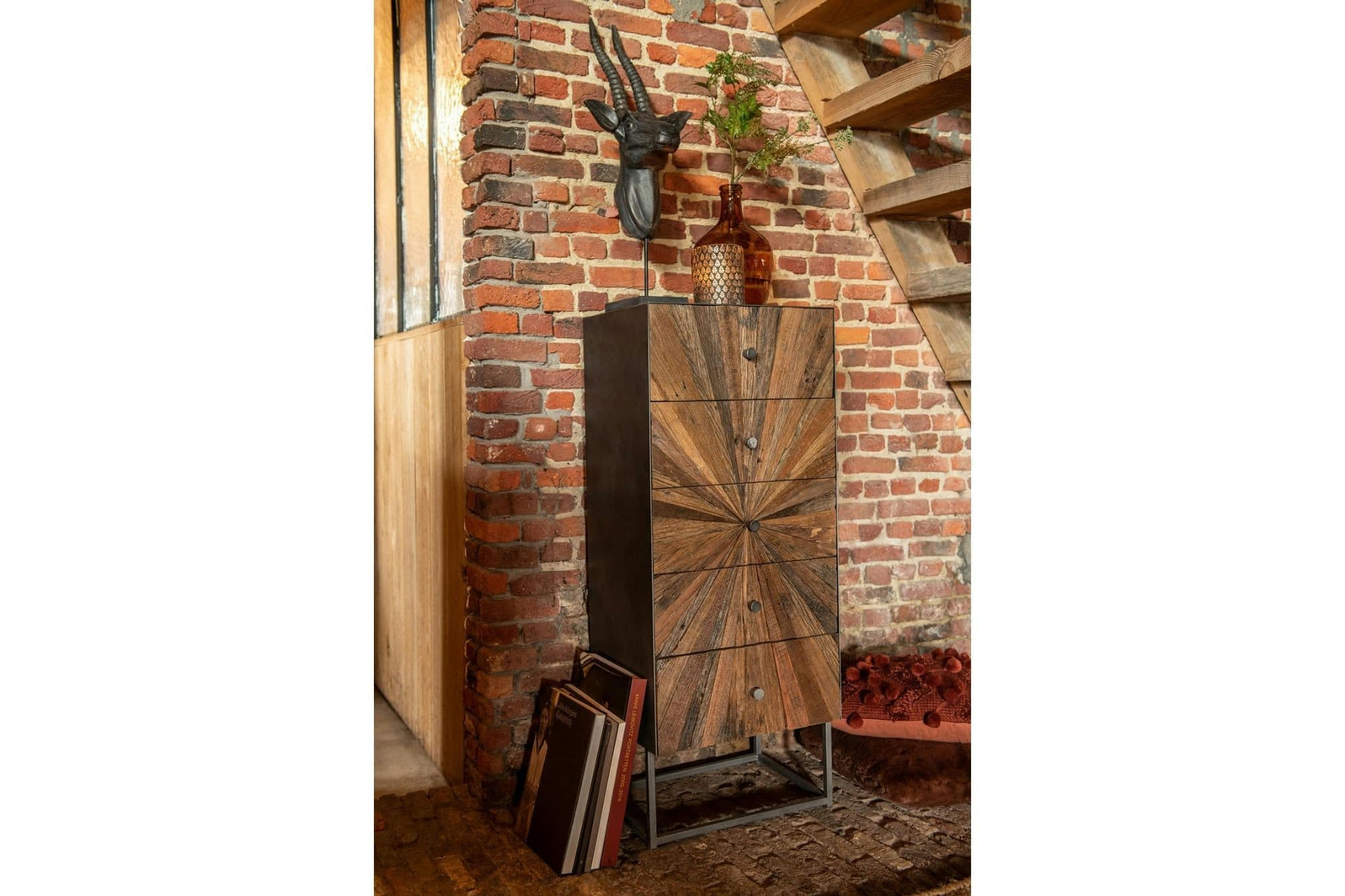 SHINE - Chiffonnier en bois et métal