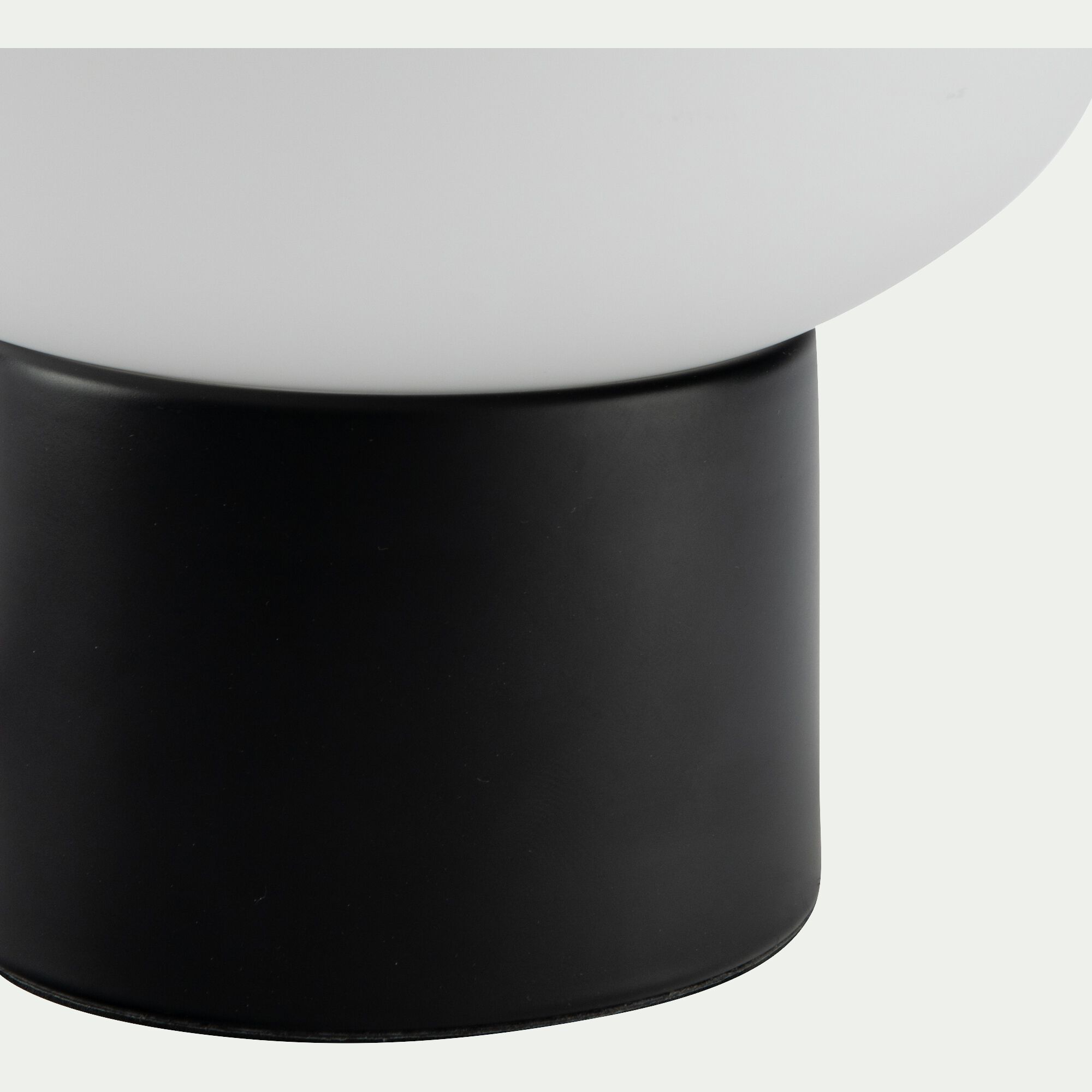 CAMILLE - Lampe à poser électrifiée en verre et en fer - noir