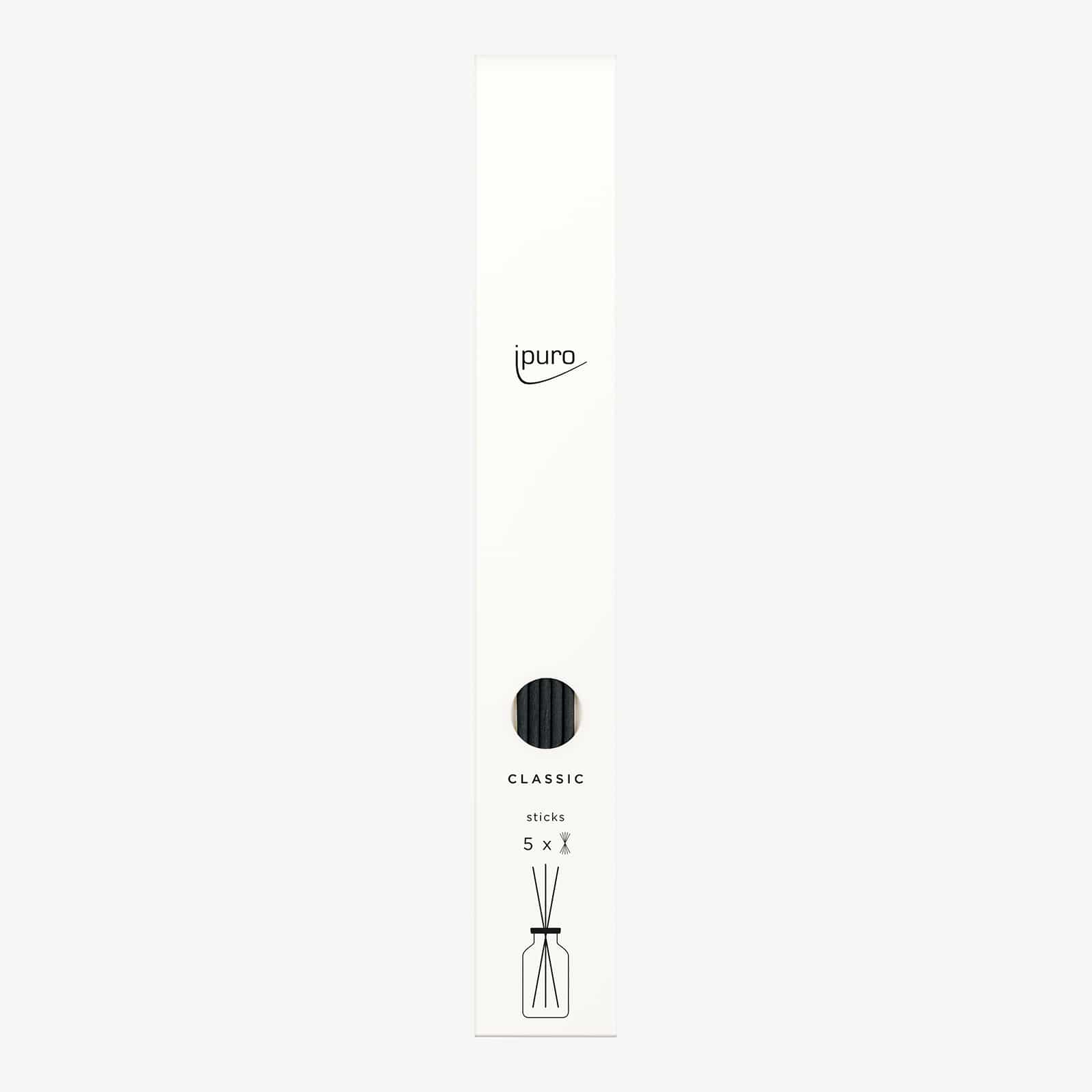 ipuro CLASSIC Sticks Black Bamboo für 240 ml-Raumdüfte Schwarz, ⌀ 0.35 cm, L 290 mm, 5 Stück