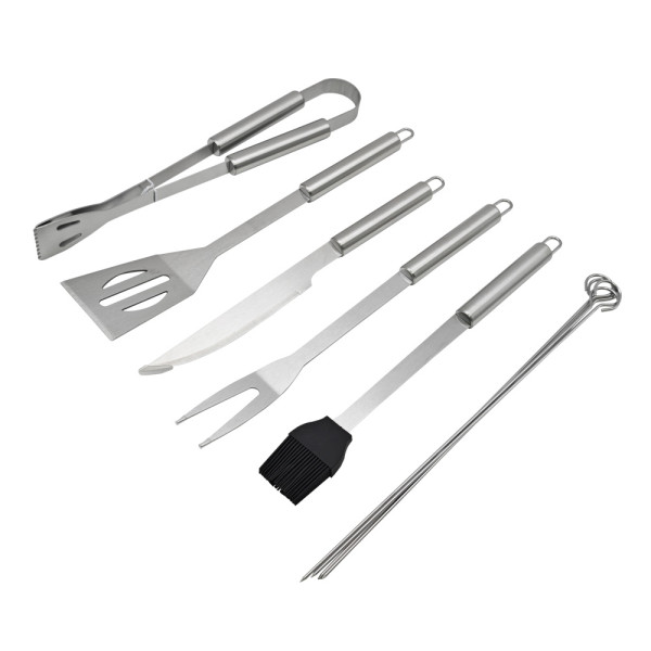 Akcesoria do grilla, zestaw sztućców do grillowania - 9 elementów w etui