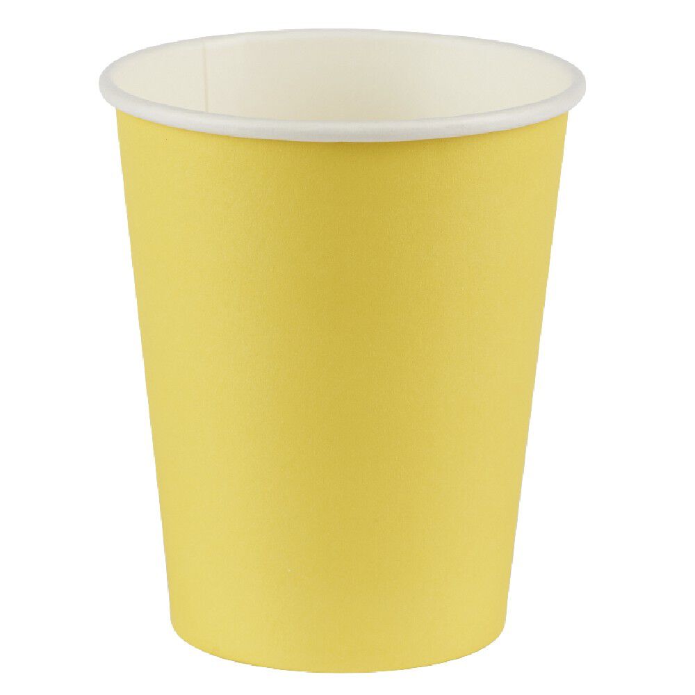 Gobelet jaune en carton 25 cl x12