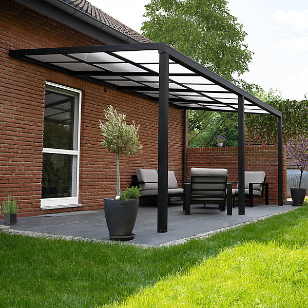 Abri de terrasse SOLIS DELUXE Gris 579 x 295 x 233 / 272 cm