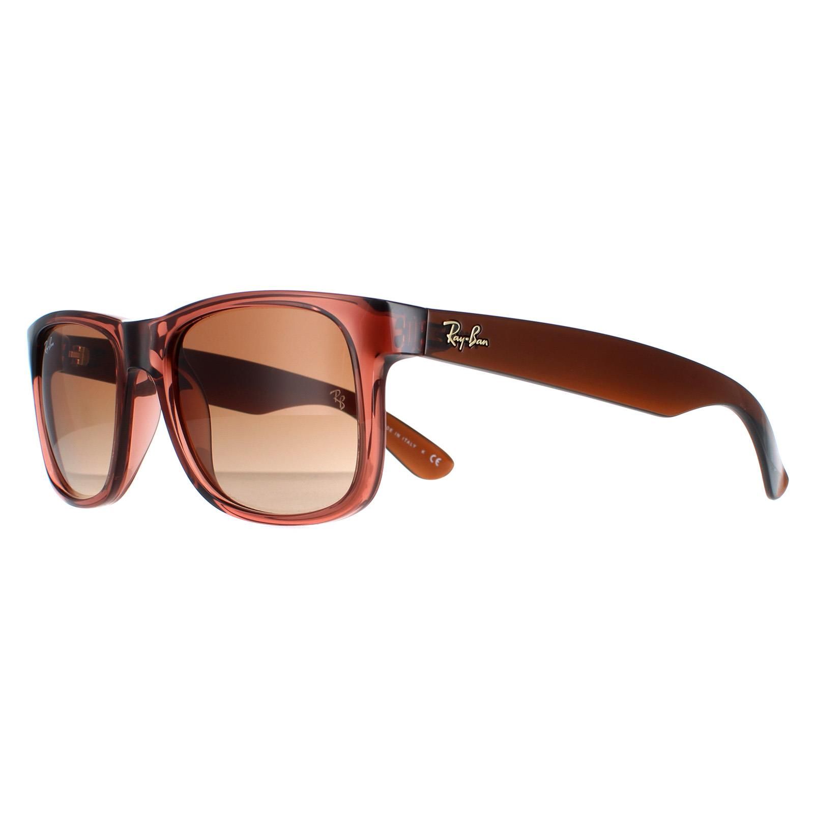 Ray-Ban Rectangle Transparent Light Brown Brown Gradient Justin 4165