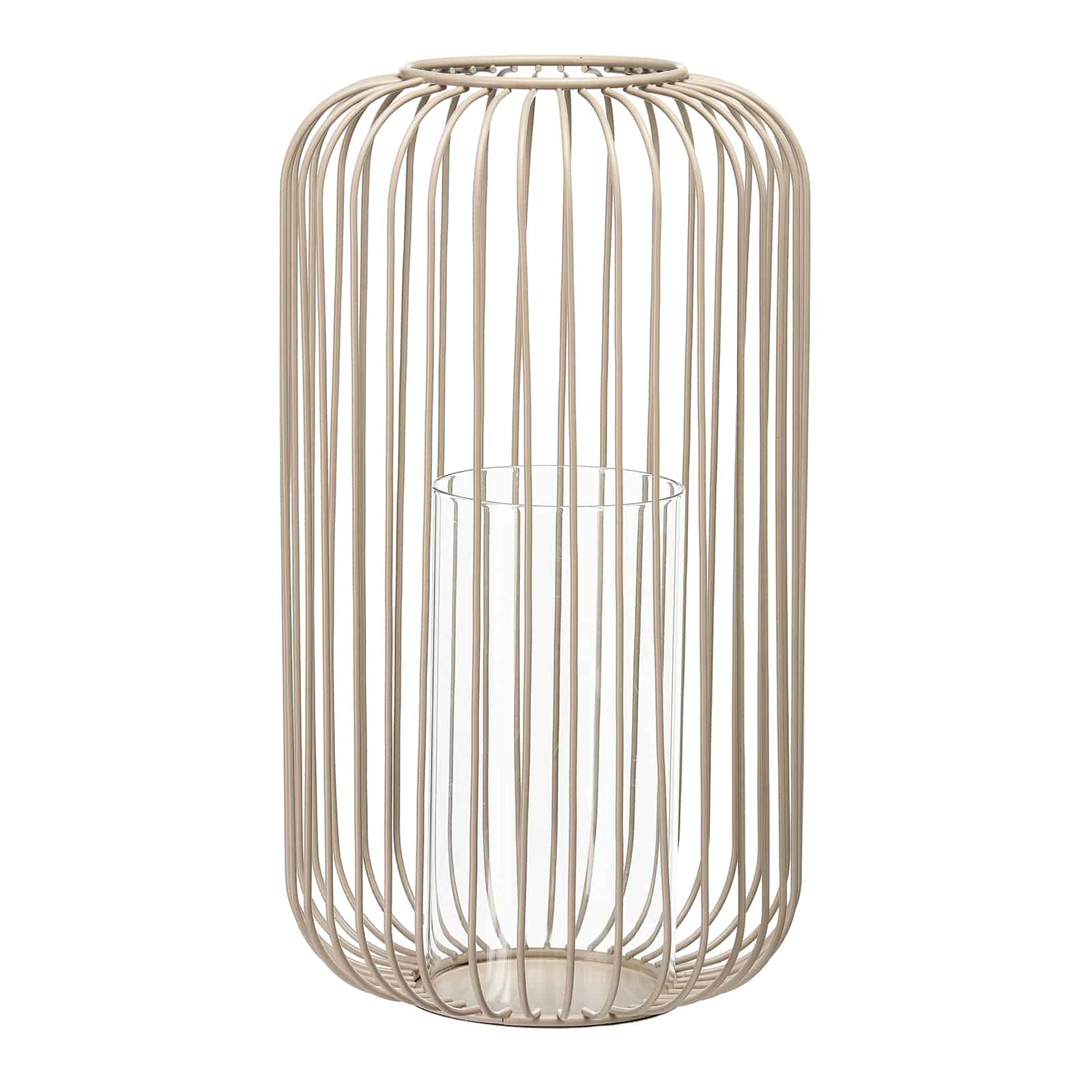 Windlicht Wire Taupe, ⌀ 18 cm, H 330 mm