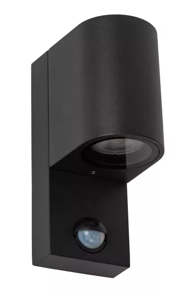 Kinkiet zewnętrzny z czujnikiem ruchu czarny ZARO 1xGU10x7W IP65 Lucide