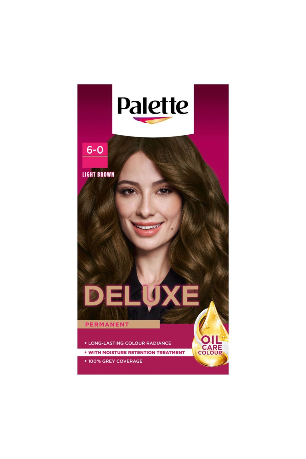 Schwarzkopf Deluxe Creme Colouration 6-0 Light Brown 'Hair Dye', 2 Pack