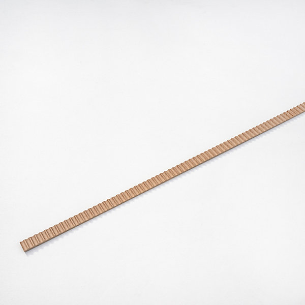 Moulure murale décorative en bois FLUTE CONVEXE- 1 x 3 x 100 cm - Brut sans peinture - Cimaise - Plinthe - Baguette d'ornement