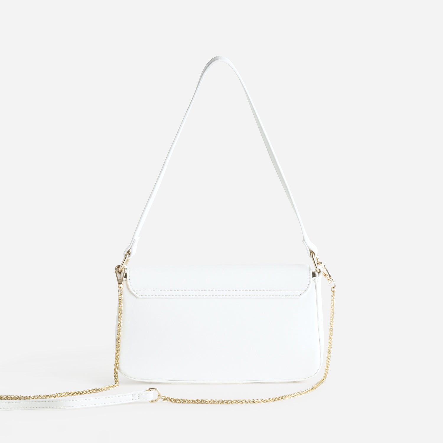 Sac à main blanc métalleries dorées