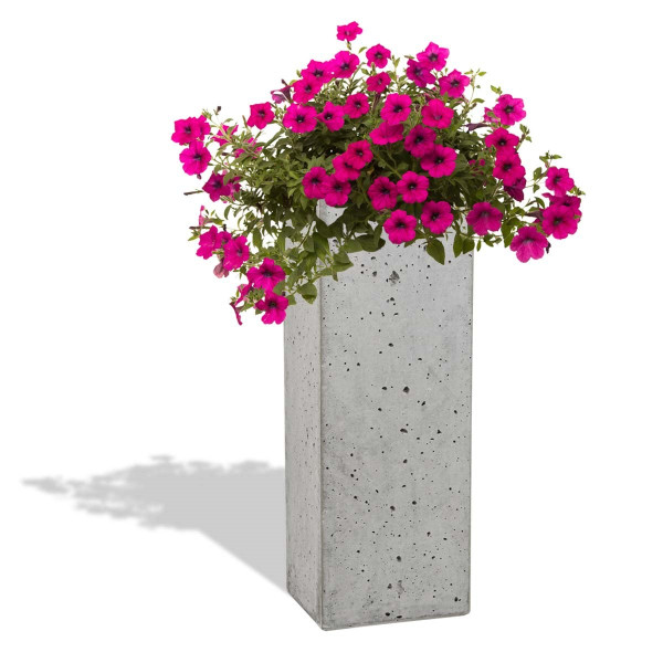 Donica Betonowa Zewnętrzna Zadora TOWER L 31x25x93 szary naturalny