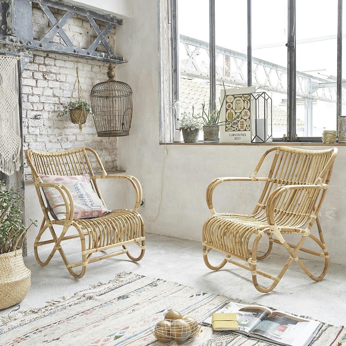 BOHO - 2 fauteuils en rotin