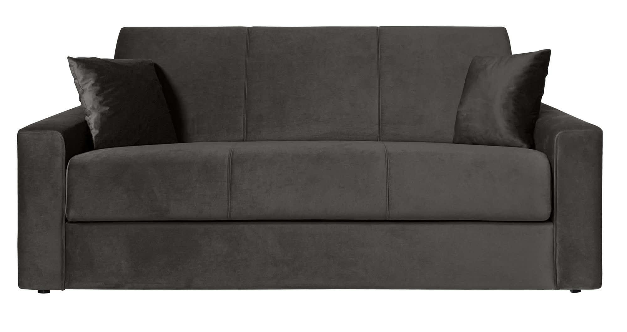 ARSENE - Canapé convertible 3 places  en tissu gris foncé