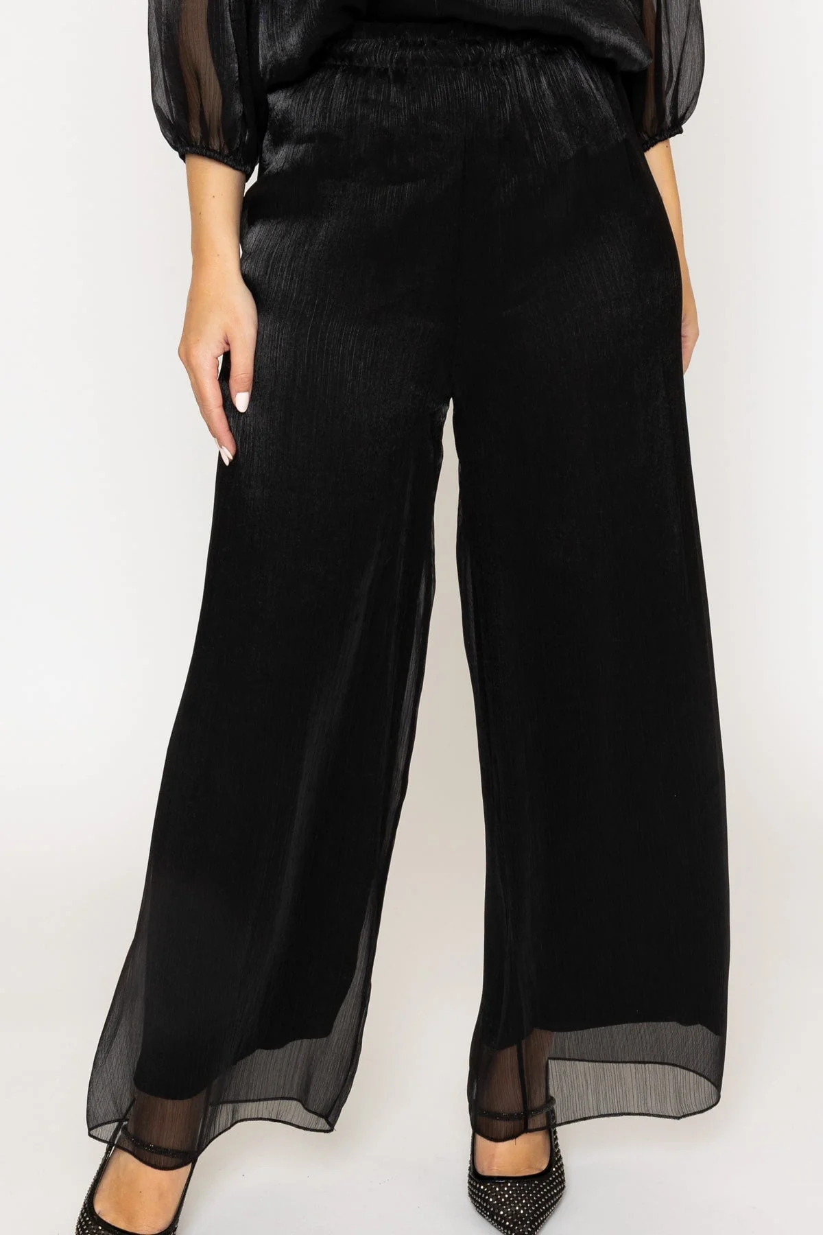 Black Organza Trousers