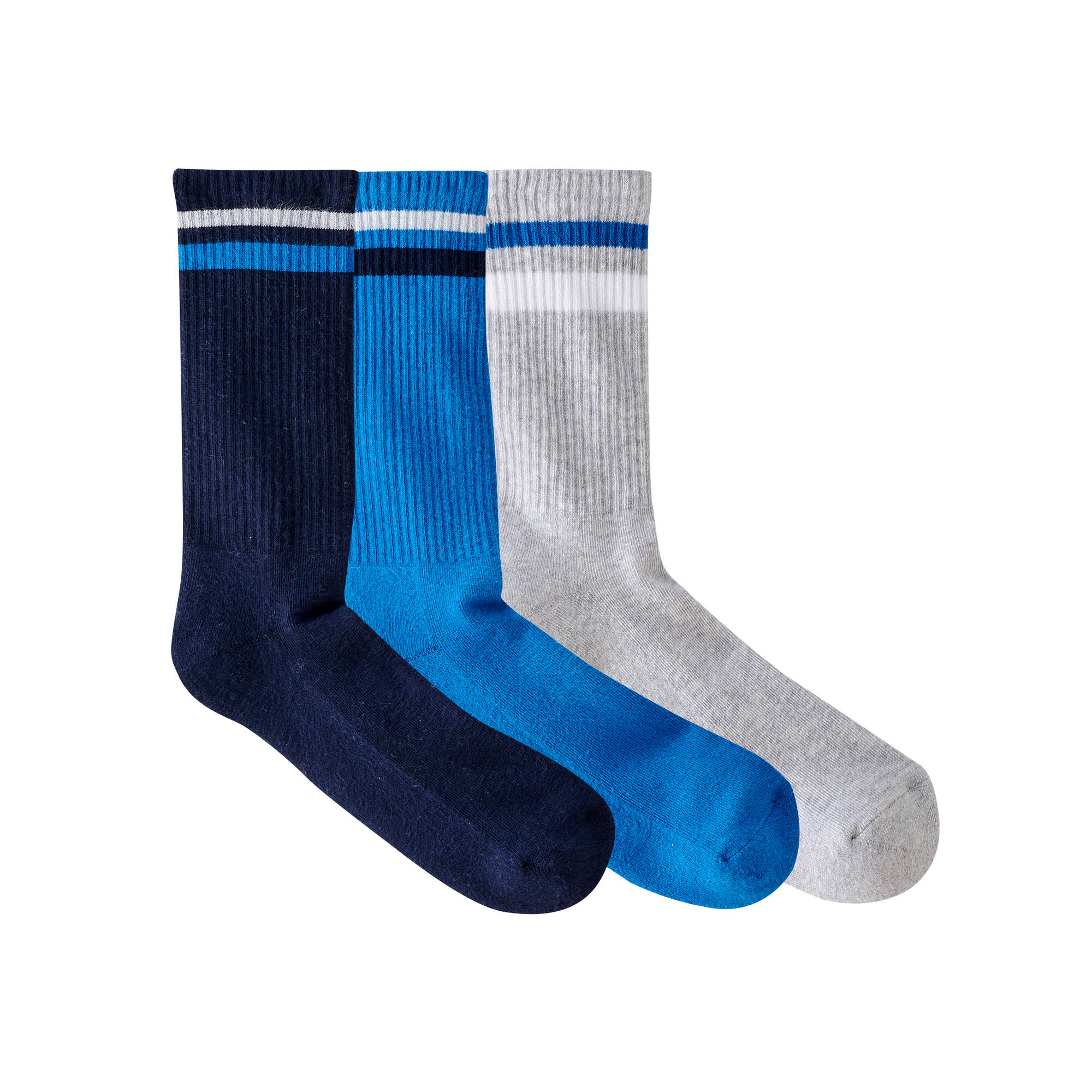 Chaussettes c&ocirc;telées - lot de 3 paires