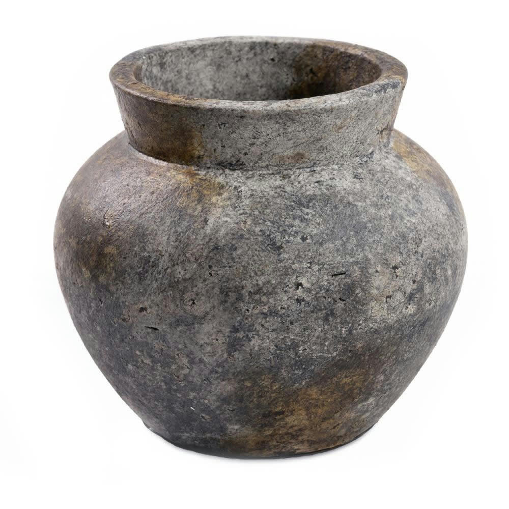 FUNKY - Vase en terre cuite antique gris H23