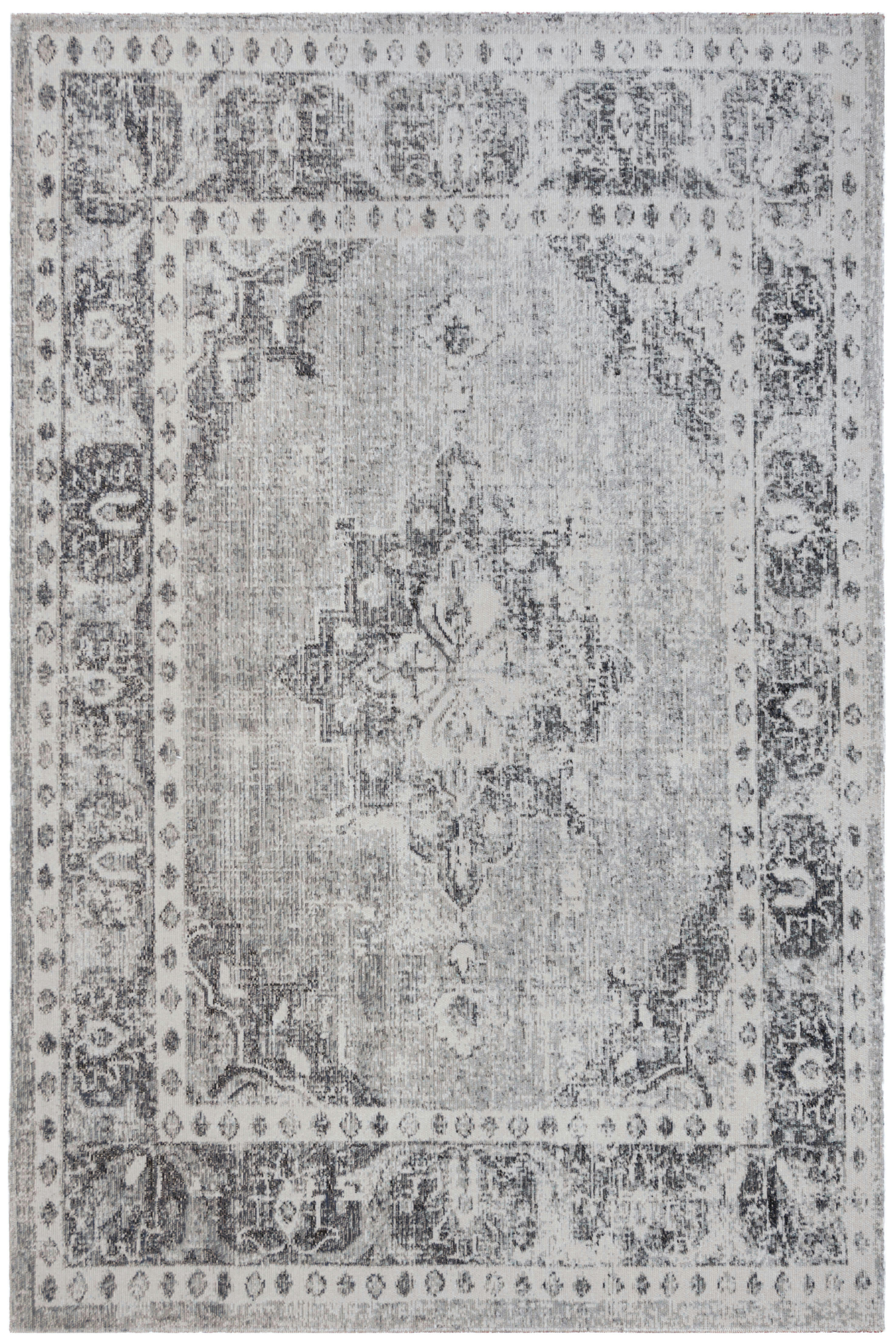MONTAGE - Tapis interieur & exterieur en gris & ivoire, 122 x 183 cm