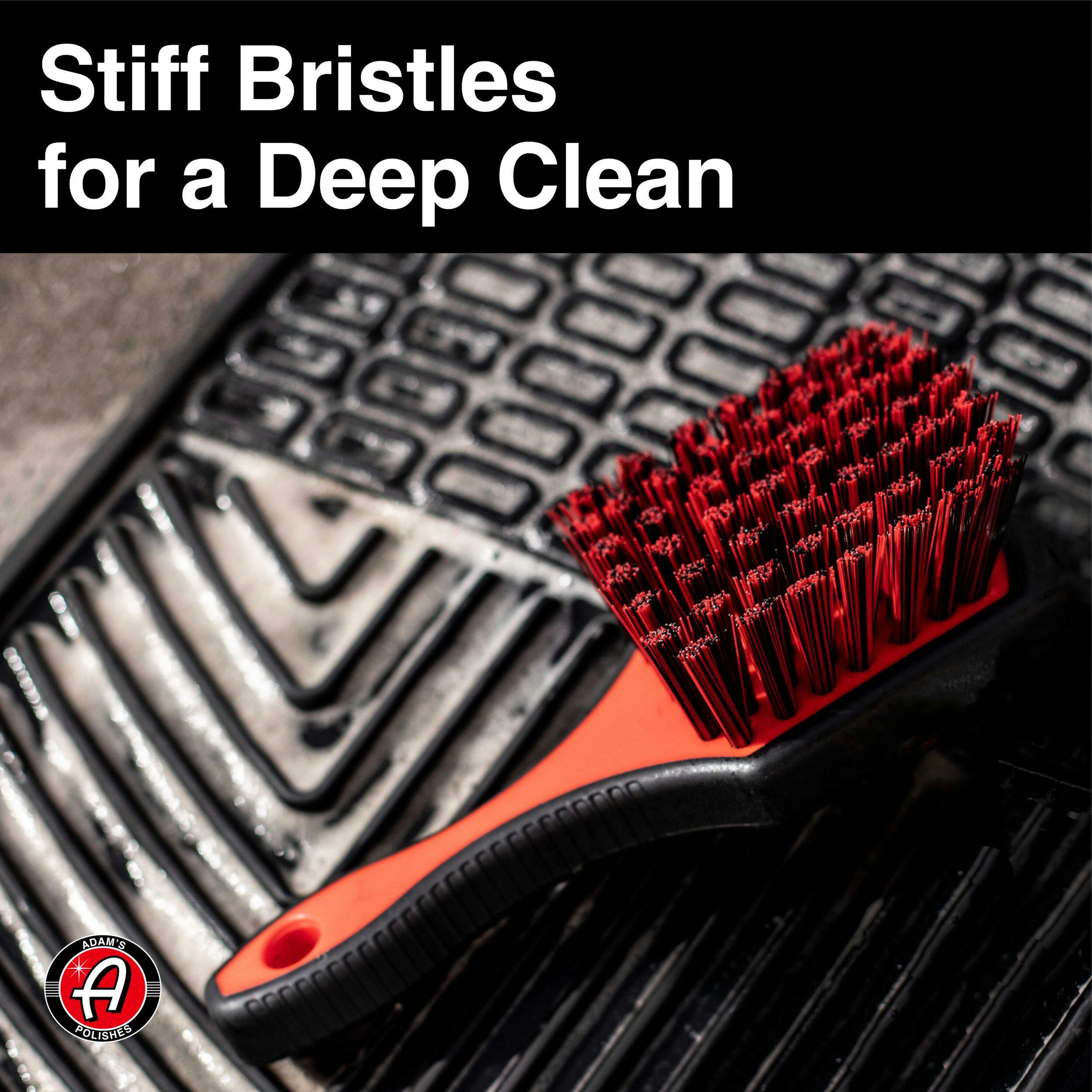 Adam's Polishes Rubberized Custom-Molded Tire Brush w/ Dense Bristles
