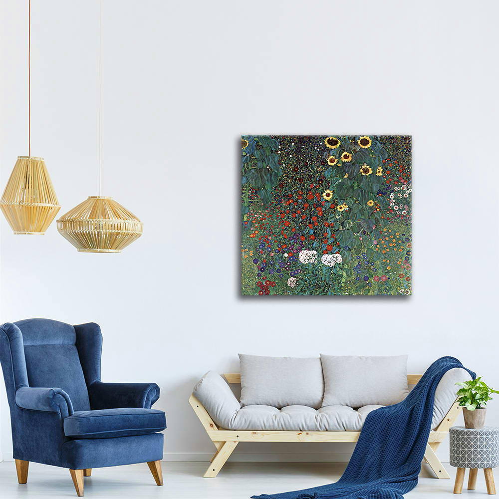 - Tableau Le Jardin Aux Tournesols Gustav Klimt 50x50cm