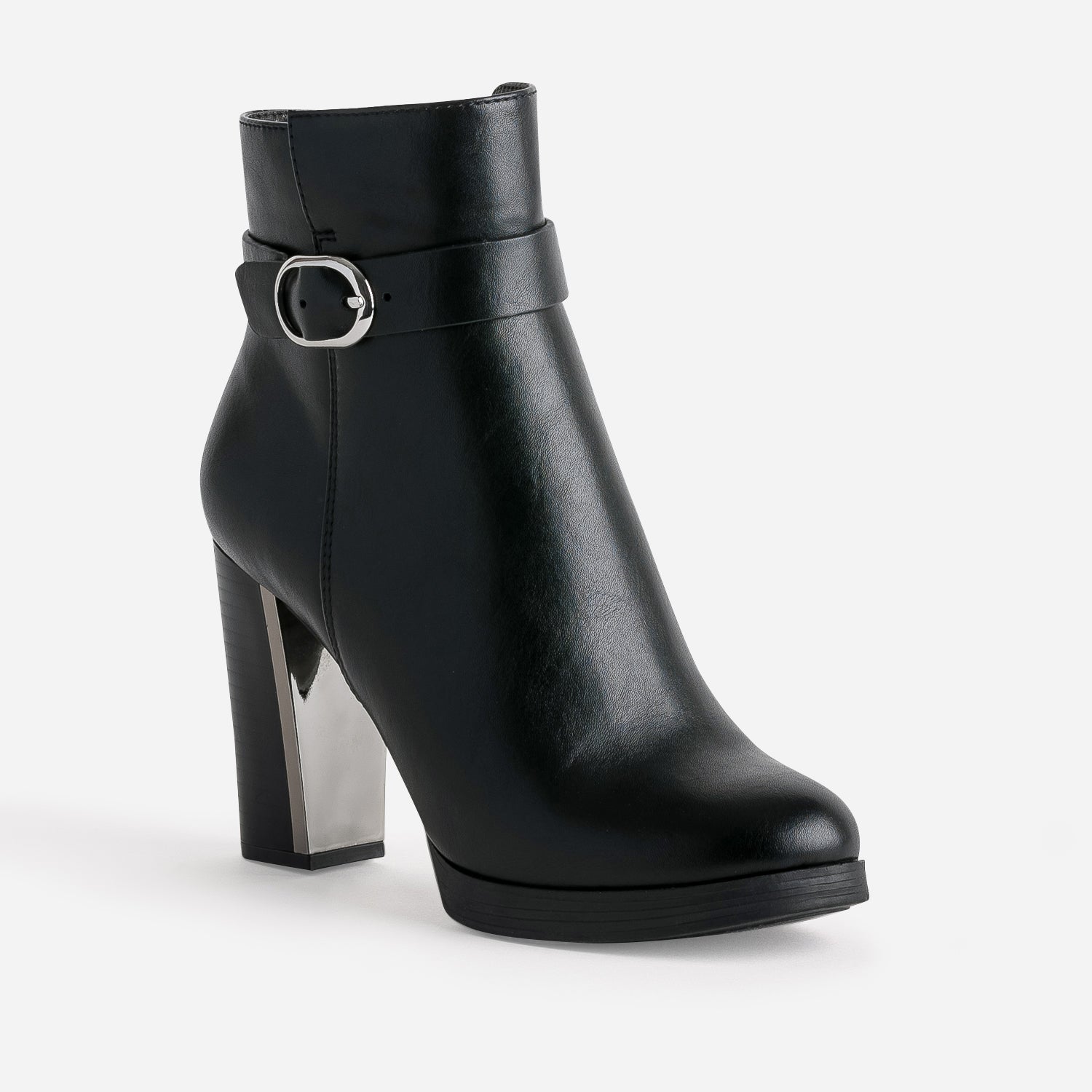 Boots TEXTO noir à talon haut