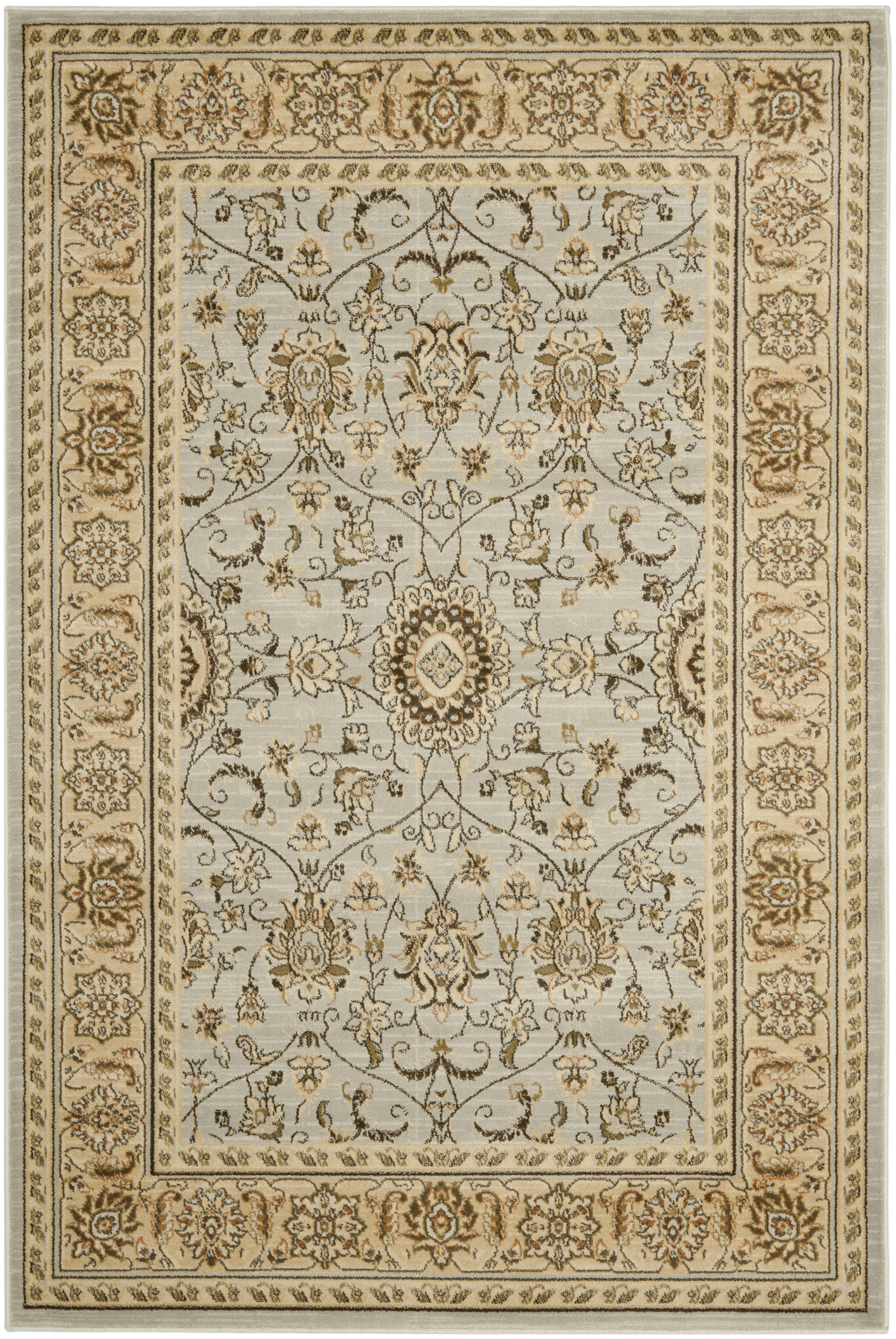 FLORENTEEN - Tapis de salon interieur en gris & ivoire, 155 x 231 cm