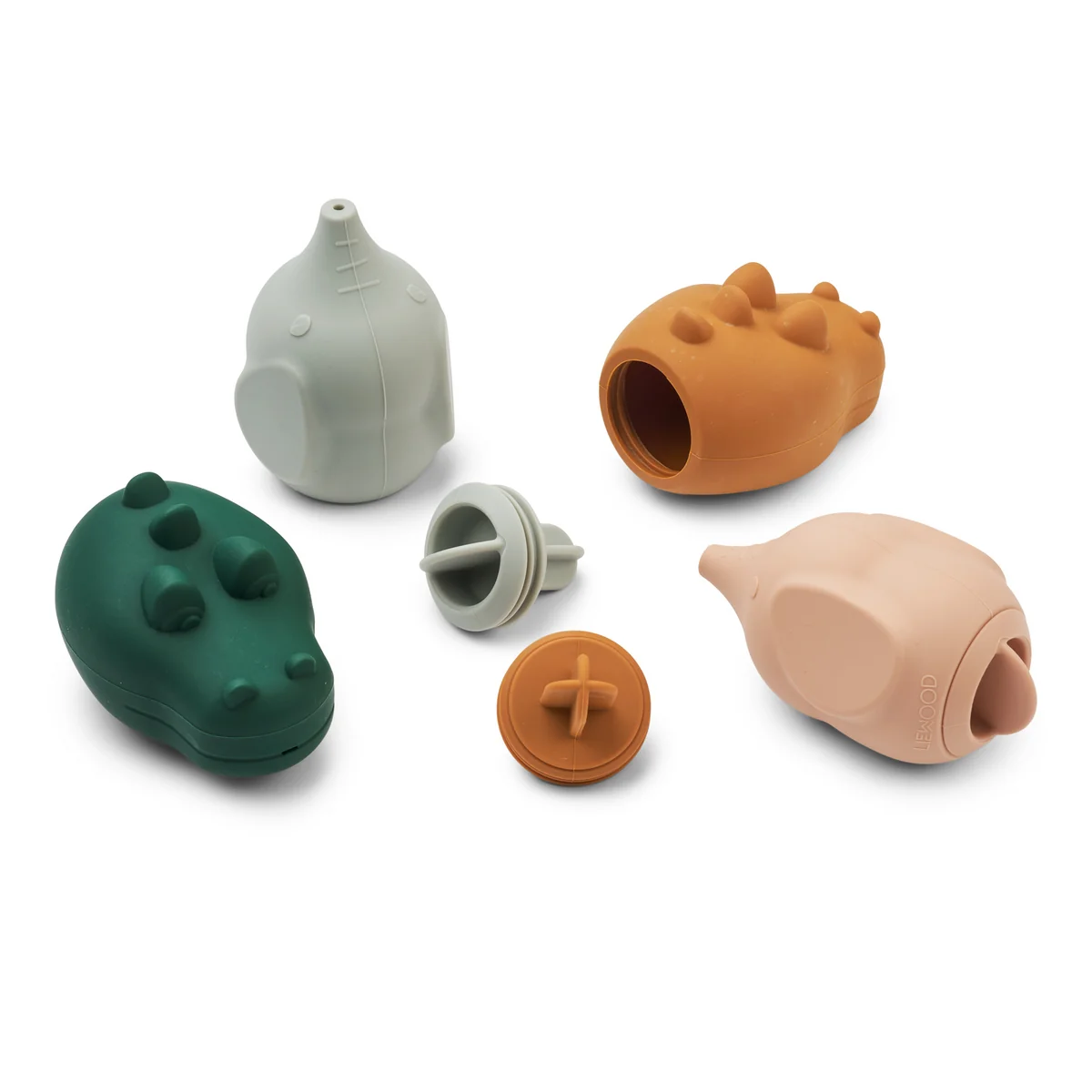 LIEWOOD - Carolina Squeezy Spielzeug, taubenblau multi mix (4er-Set)