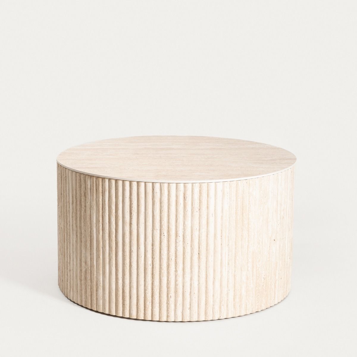 Stolik kawowy BELLEZA beżowy z blatem ze spiekanego kamienia 70x70x38,5 cm