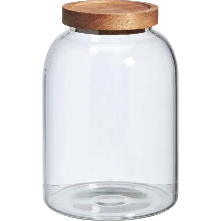 Kwantum Voorraadpotten & Blikken | Voorraadpot Acacia Transparant ø 13×19 Cm Ø013X019CM