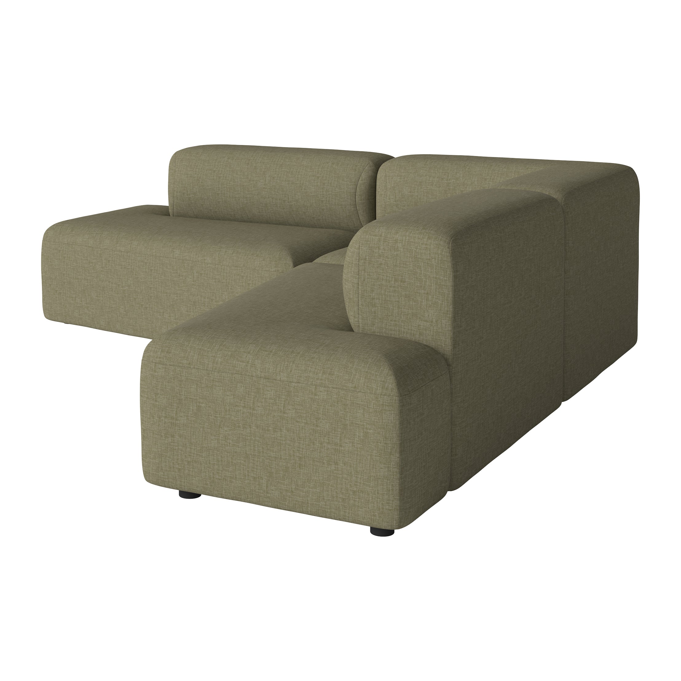 Bolia Angle Hoekbank met Chaise Longue - Green