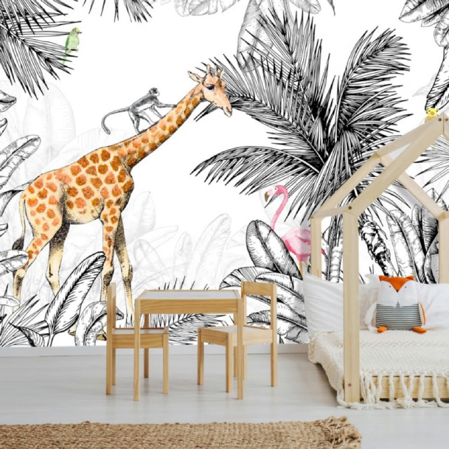 PLENITUDE - Papier Peint Panoramique L336xH270cm Multicolore Animaux