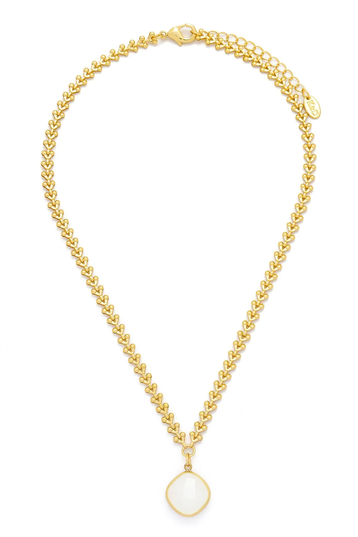 White Opal Drop Necklace