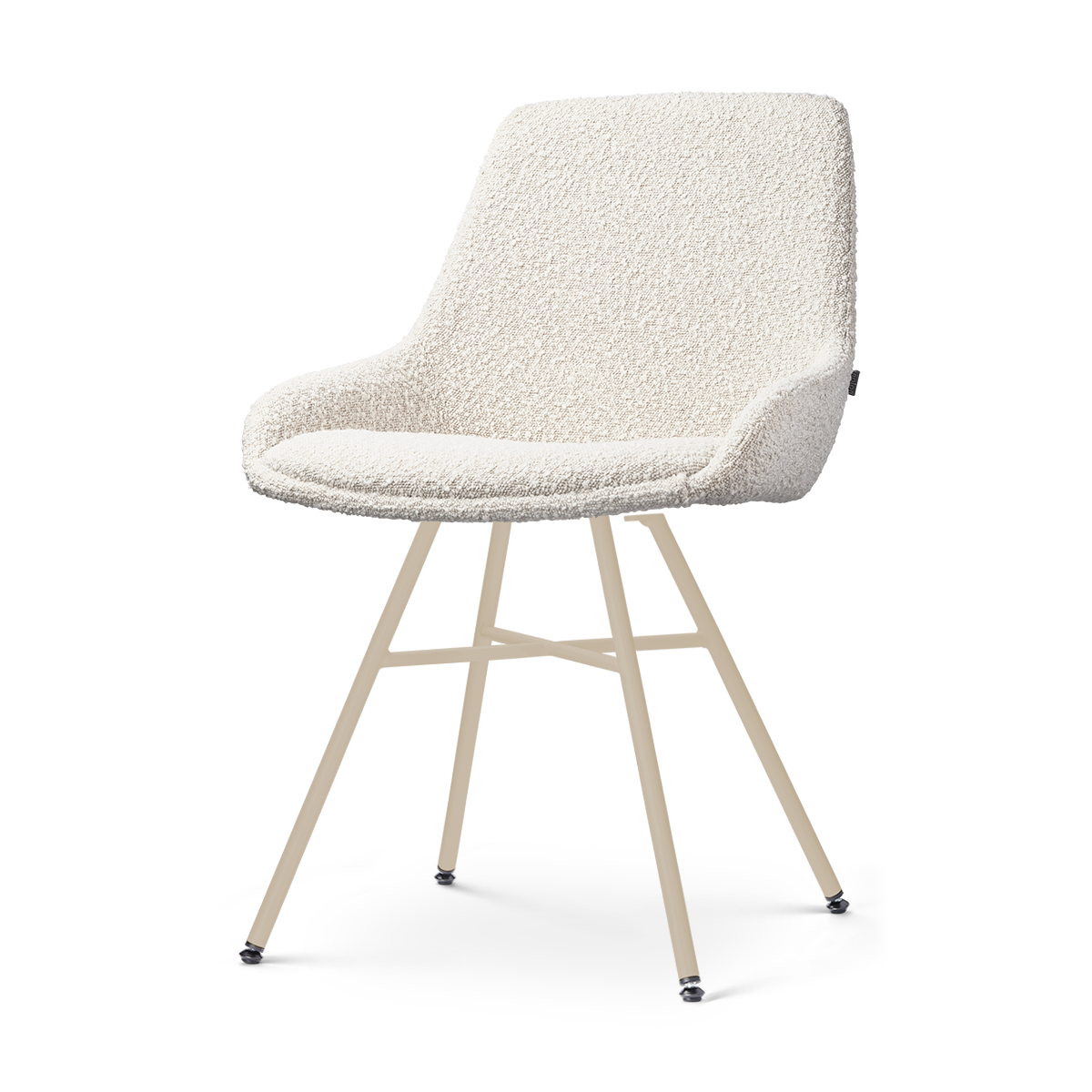 Nolon Noa-Isa eetkamerstoel bouclé beige - beige onderstel