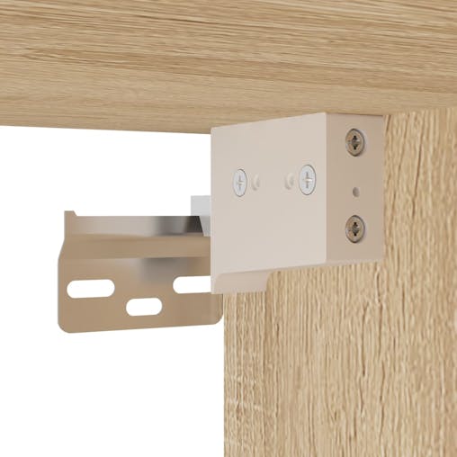 NNEVL Wall-mounted Bedside Cabinet Sonoma Oak 41.5x36x53cm