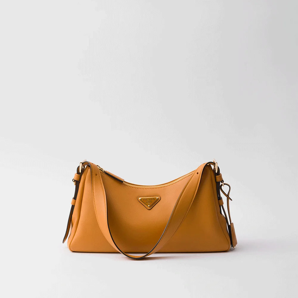 Prada Aimée large leather shoulder bag