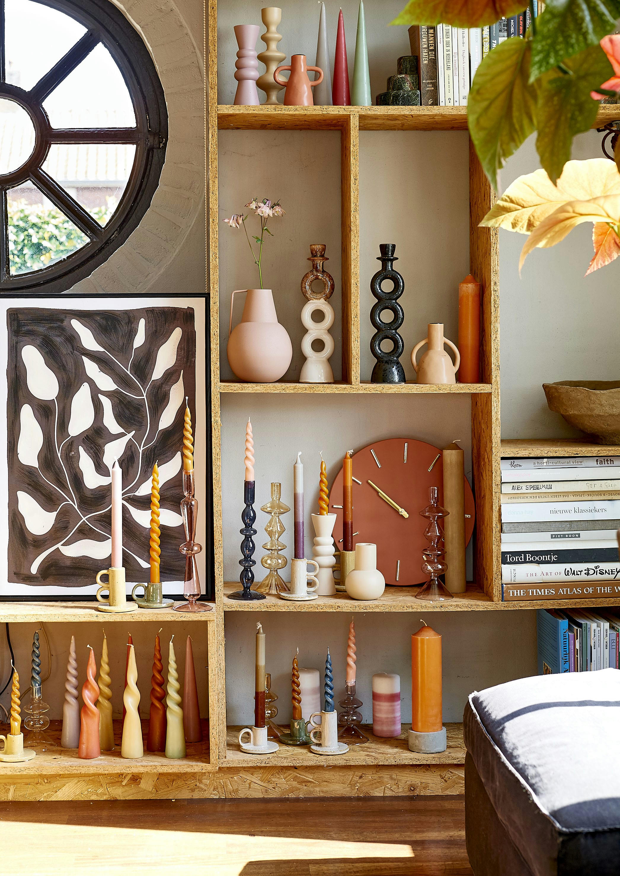 ROLLO - Bougeoir en aluminium blanc cassé H18.5