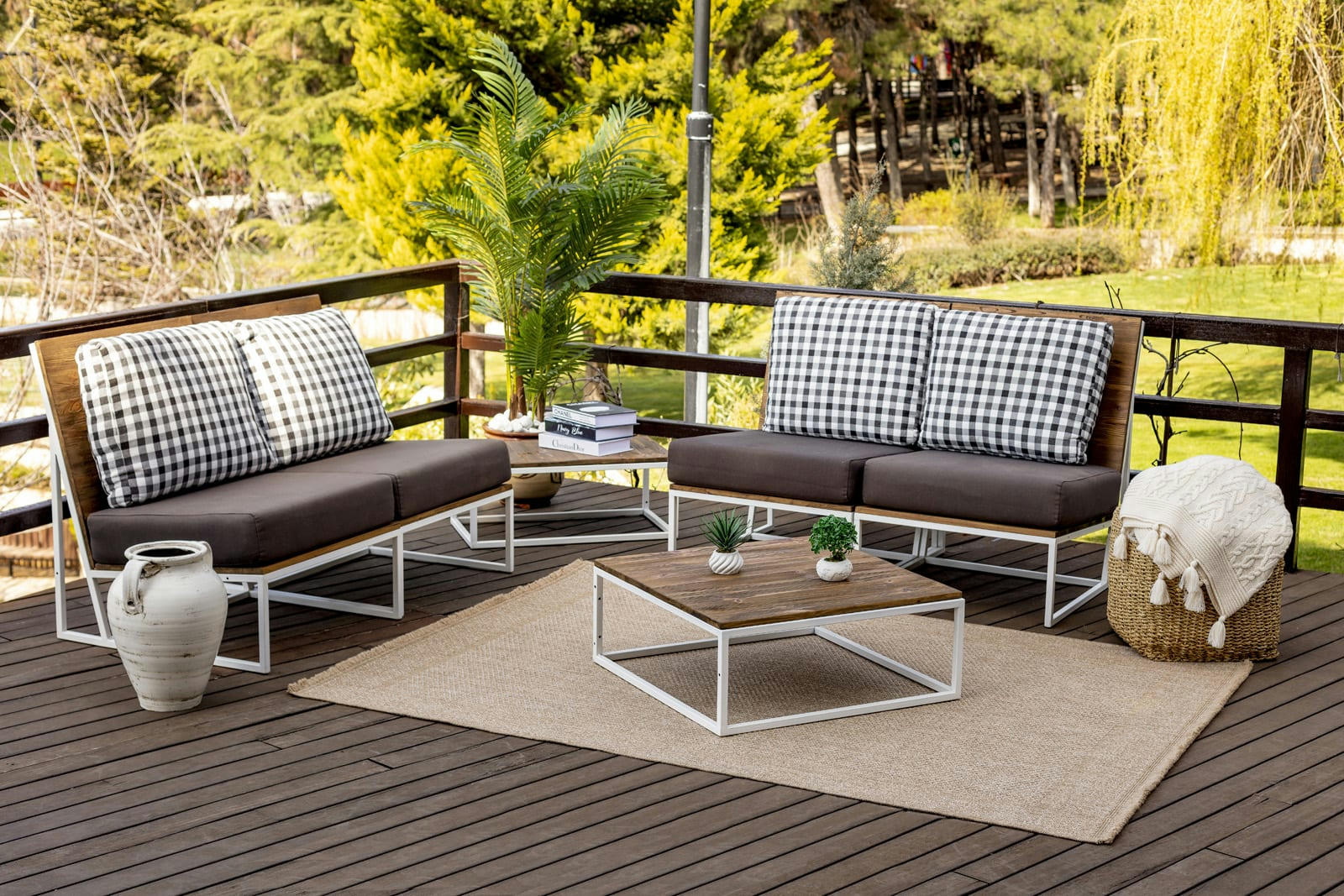 NIKKI - Tapis d'Extérieur/Intérieur Effet Jute Sable/Beige 160x213