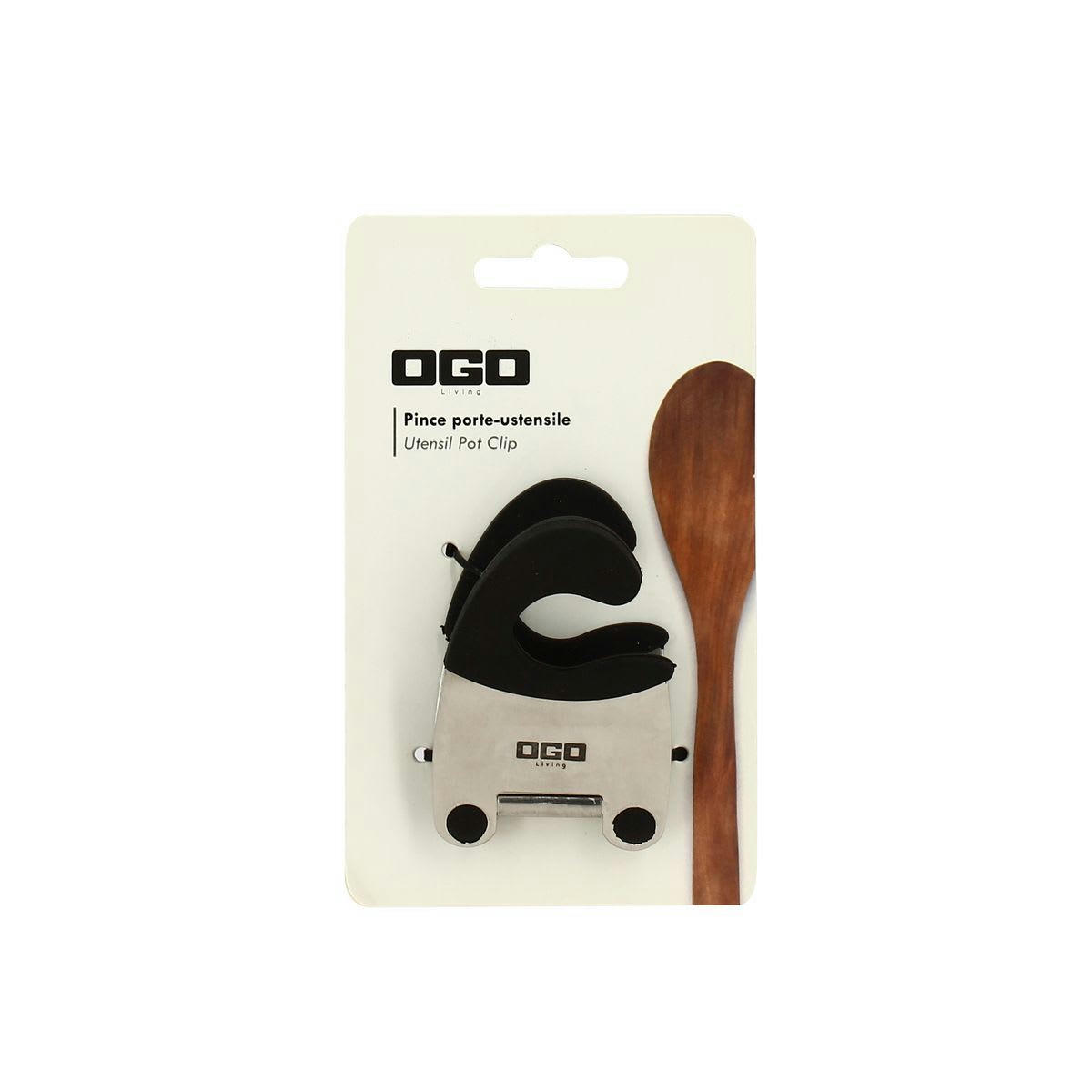 NEST - Pince porte ustensile en silicone et inox