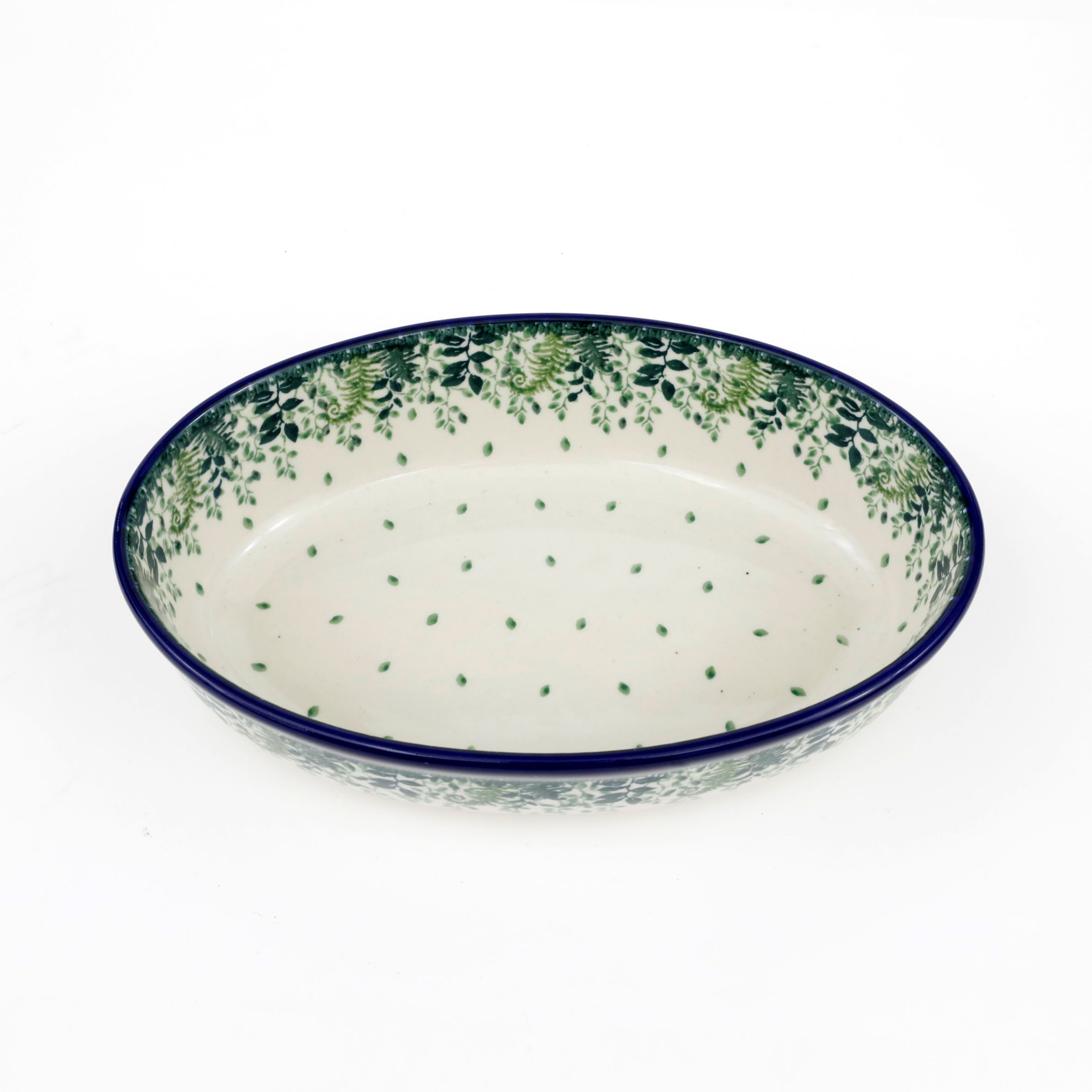 Półmisek owalny 299 24/18,5cm  2206X Zielone paprocie