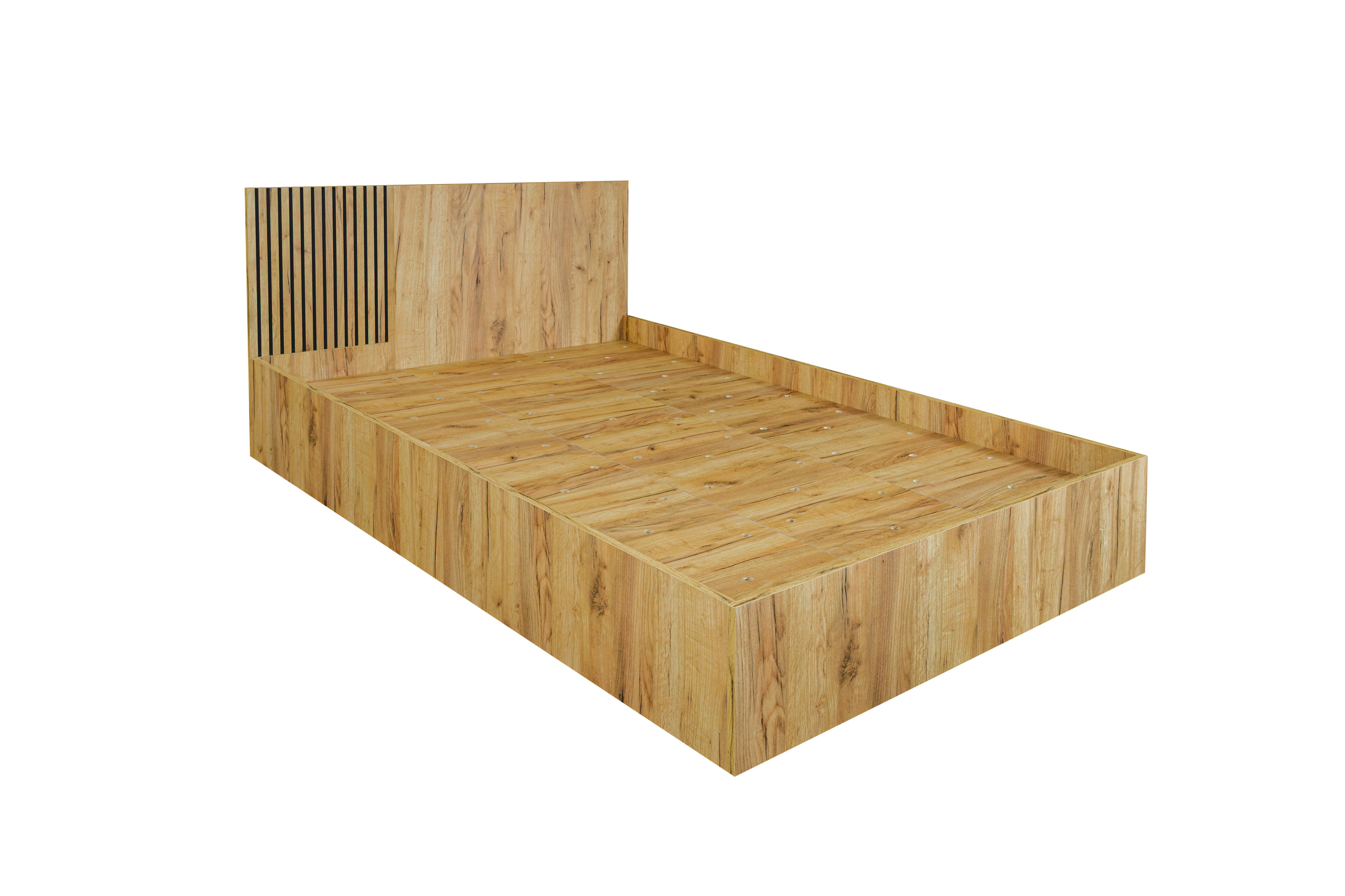 Łóżko 120x200 Dąb Craft Złoty stabilna konstrukcja