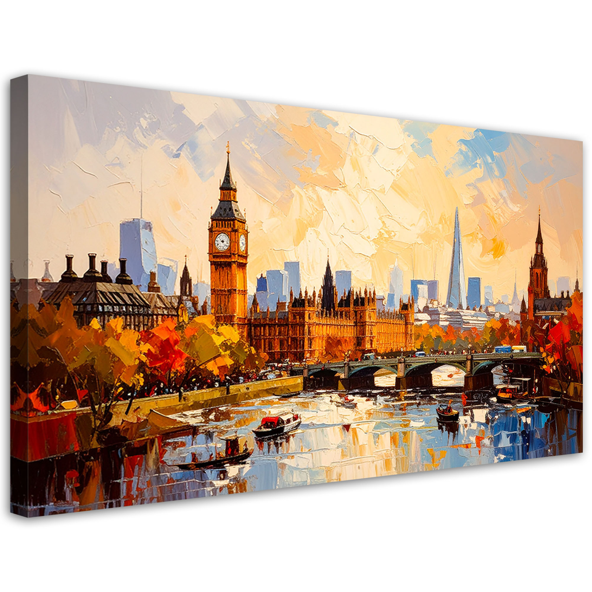 Obraz do salonu sypialni biura, Panorama Londynu Big Ben 80x40