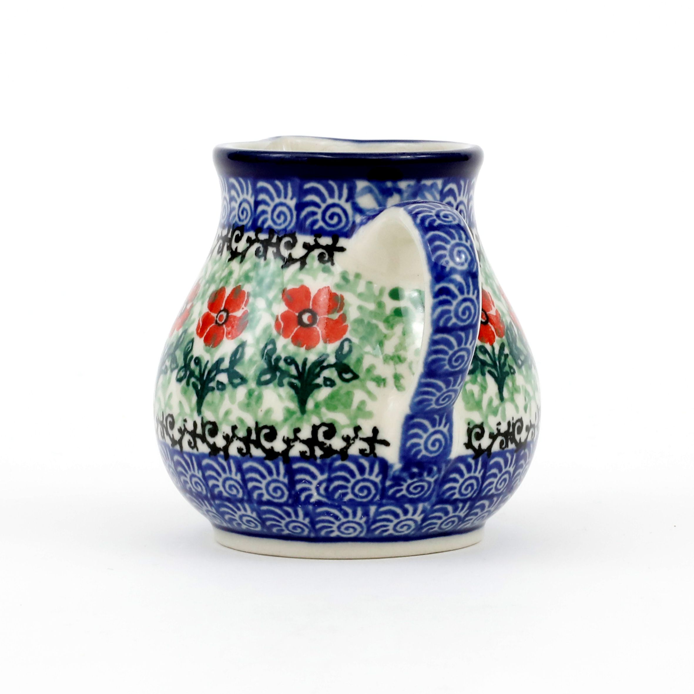 Mlecznik ceramiczny 091 0,2l  1916X Czerwone kwiatuszki