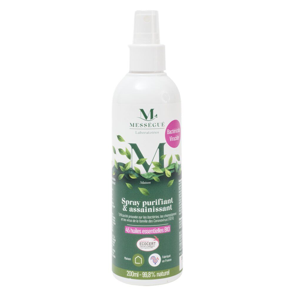 Spray purifiant et assainissant Mességué 45 huiles essentielles bio 200ml