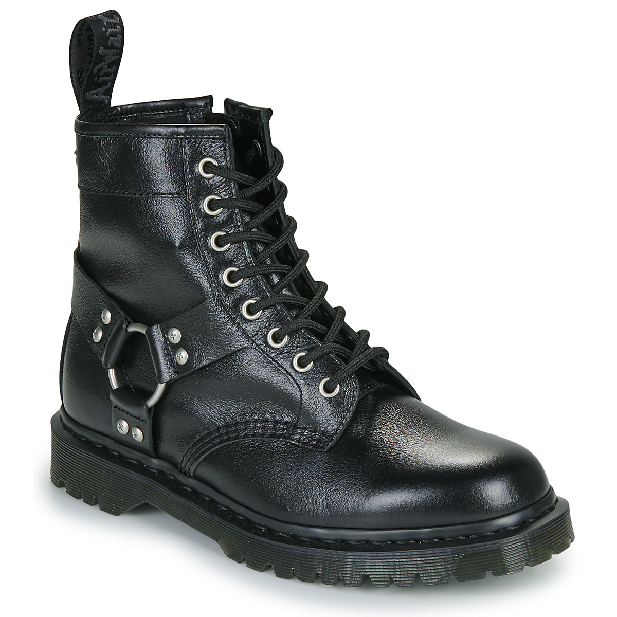 Dr. Martens - 1460 HARNESS 8 EYE BOOT -  black