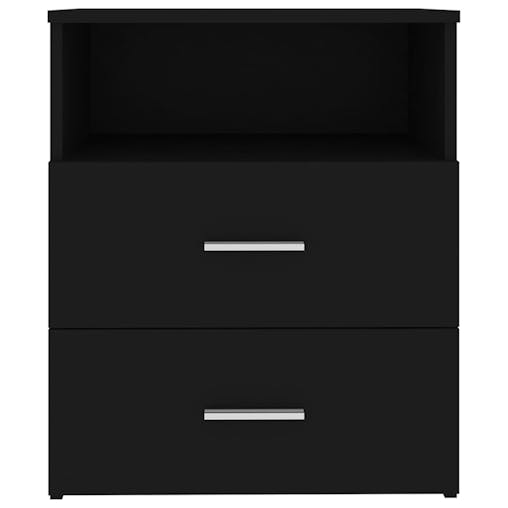 NNEVL Bed Cabinet Black 50x32x60 cm