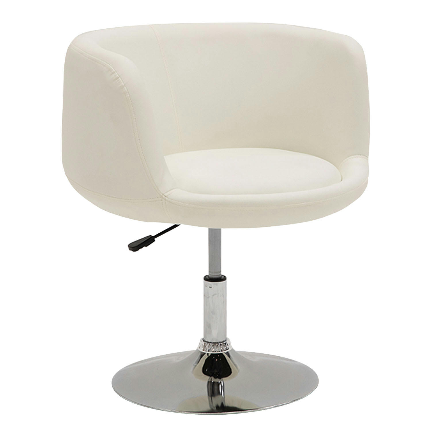 NOLAN - Tabouret de bar en simili cuir blanc