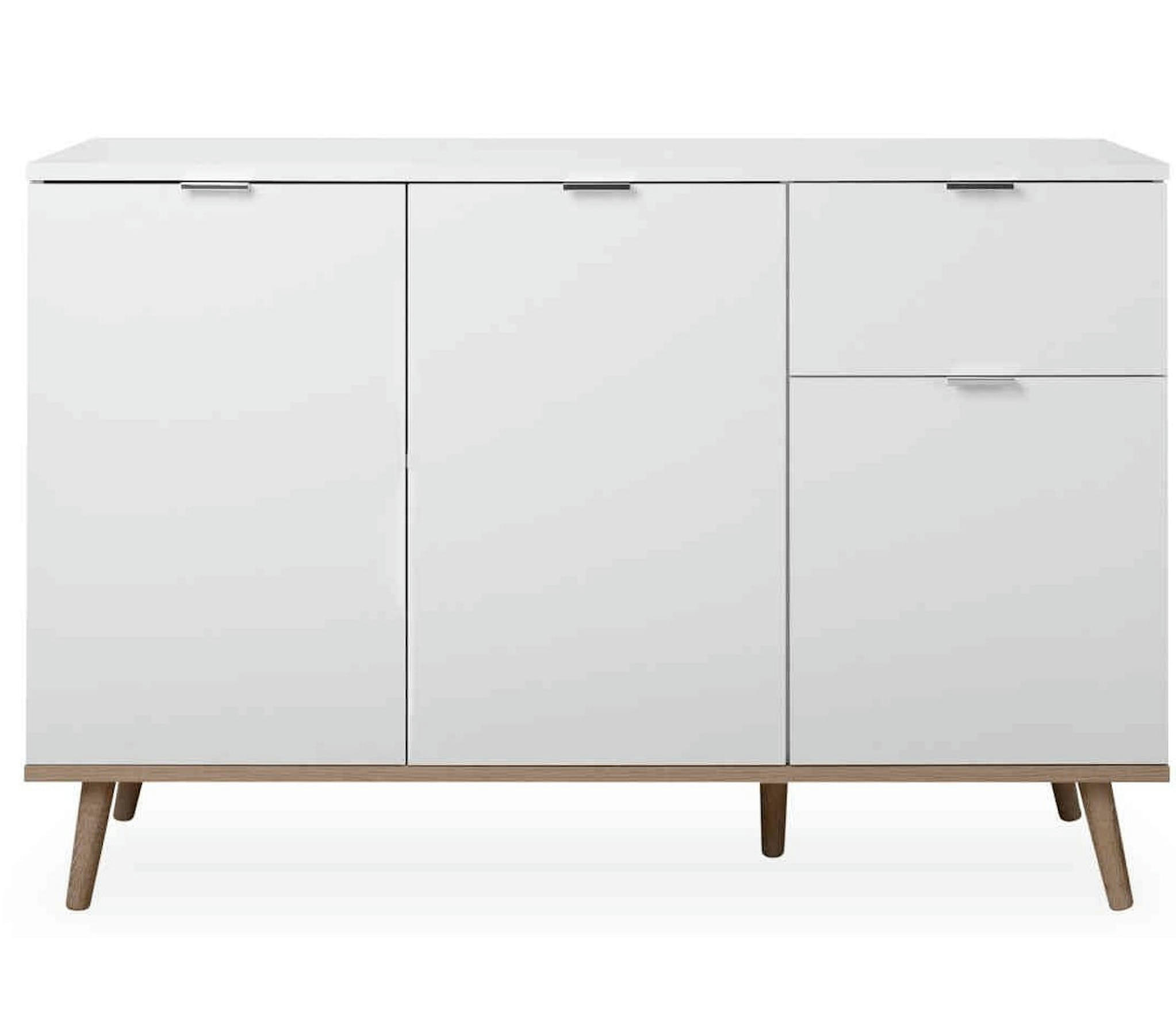 - Commode 3 portes 1 tiroir blanc