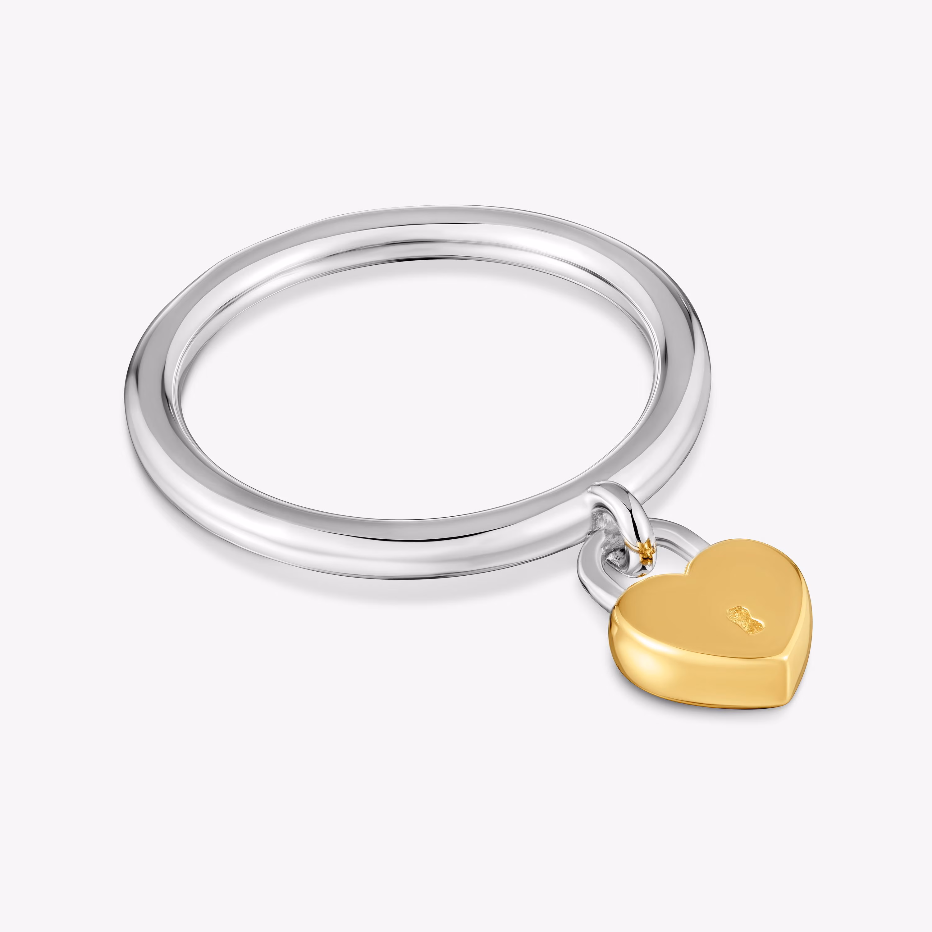 Anillo bicolor motivo corazón candado TOUS Unlock