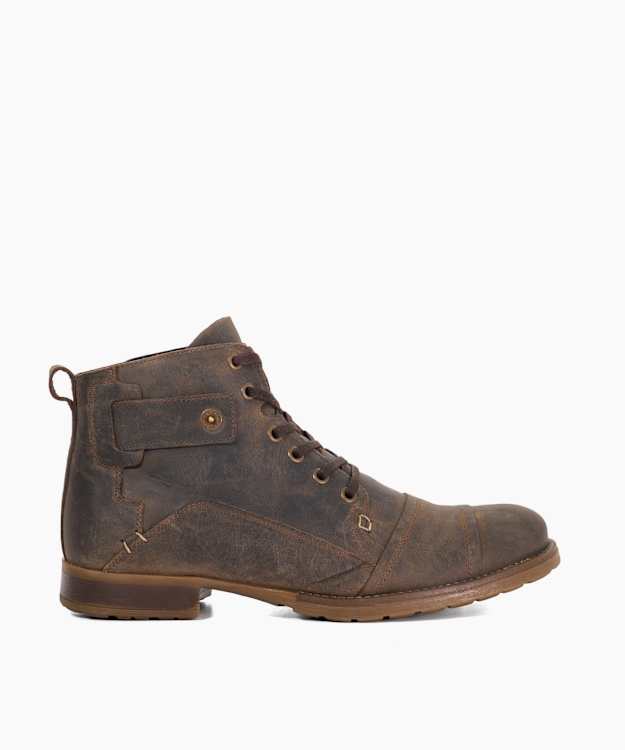 Simon Dark Brown - Wide Fit Leather Lace Up Chukka Boots