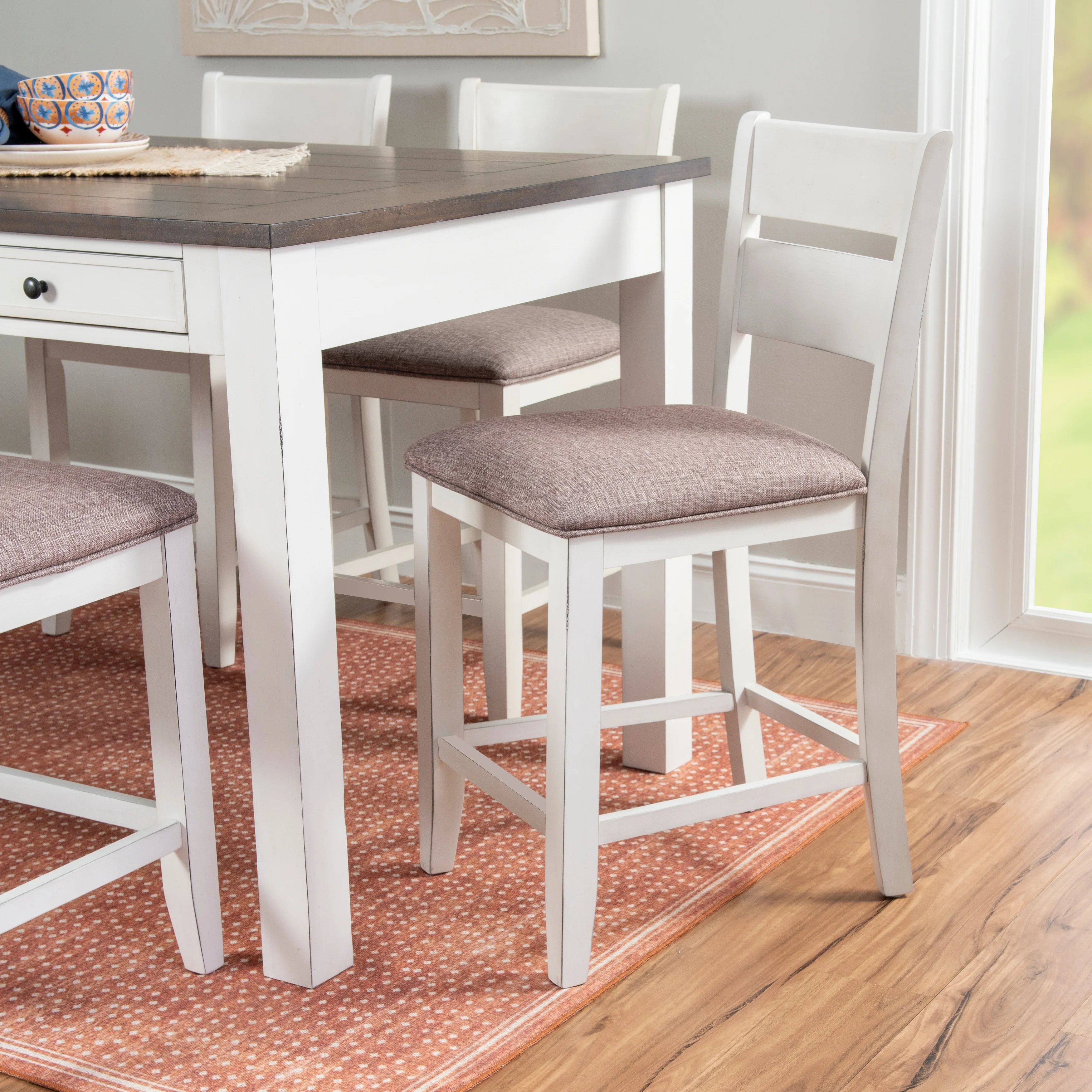 Menard Wood 6-Piece Counter Height Dining Set